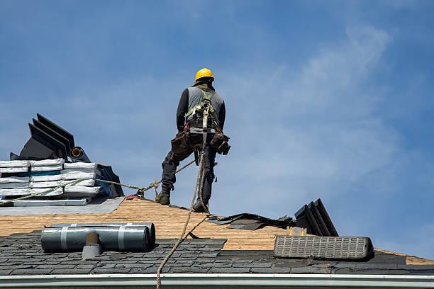 Professional Storm Damage Roof Repair technician working in Worthington, MN